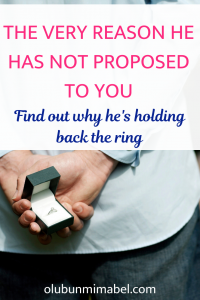why he has not proposed
