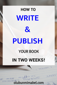 how to write and publish your book fast