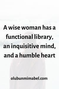 Habits of a wise woman