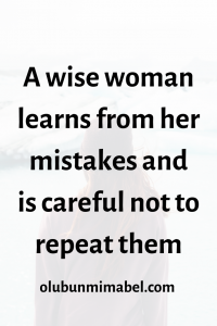 Habits of a wise woman 