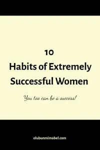 Habits of successful women 