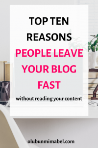 why people leave your blog