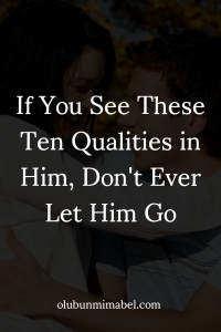 qualities to look for in a man
