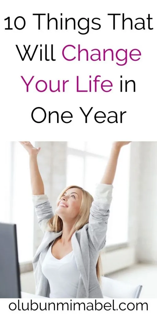 how to change your life in one year