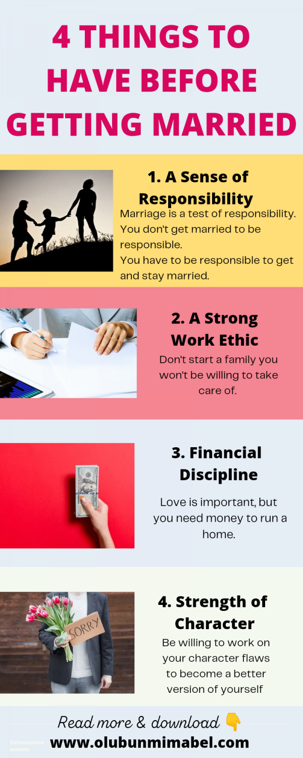 4 Important Things To Have Before Getting Married Olubunmi Mabel