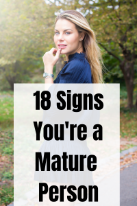signs of a mature person