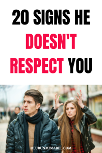 signs of disrespect from a man