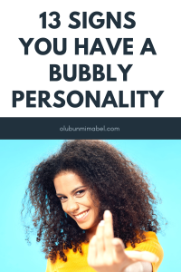 bubbly personality