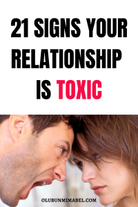 Warning signs of a toxic relationship