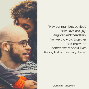 First Wedding Anniversary Wishes for Husband