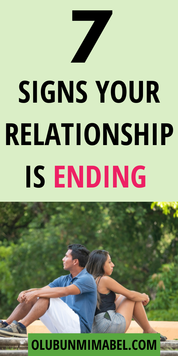 signs of relationship ending