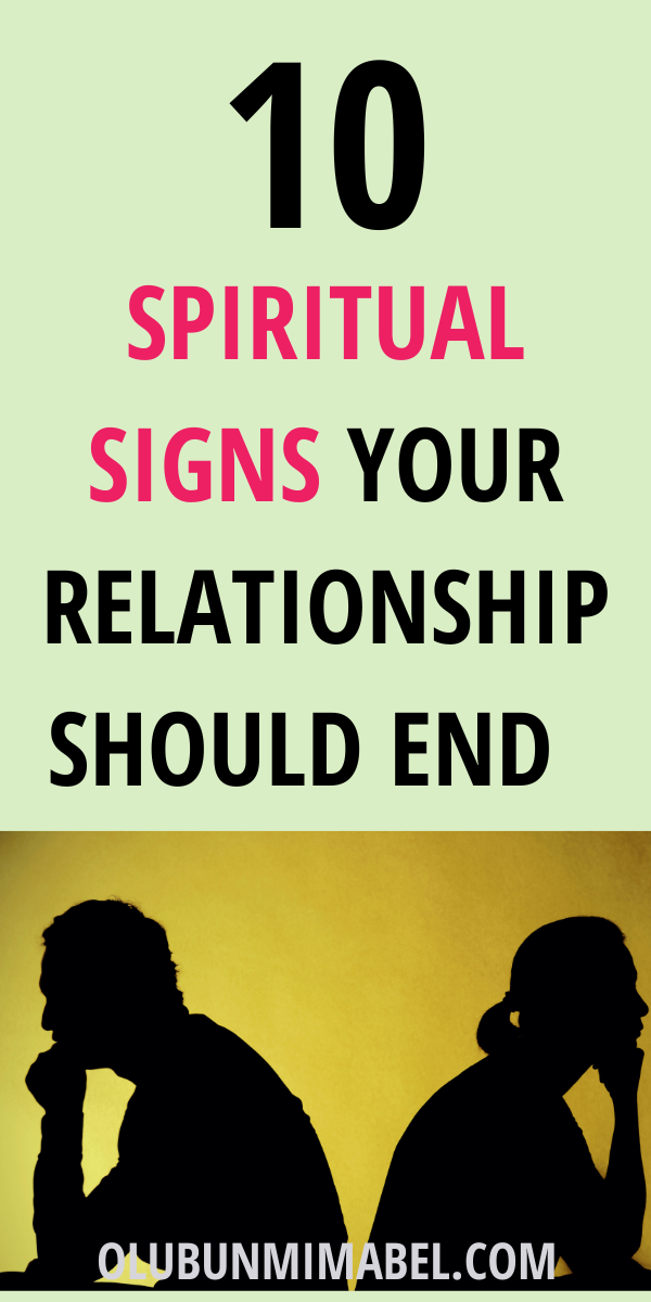 Spiritual Signs To End A Relationship