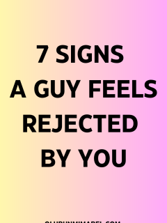 Signs A Guy Feels Rejected By You