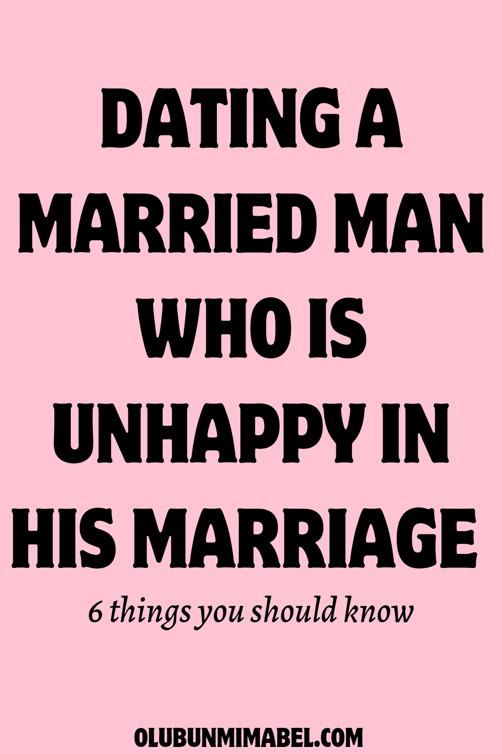 Dating a Married Man Who is Unhappy in His Marriage
