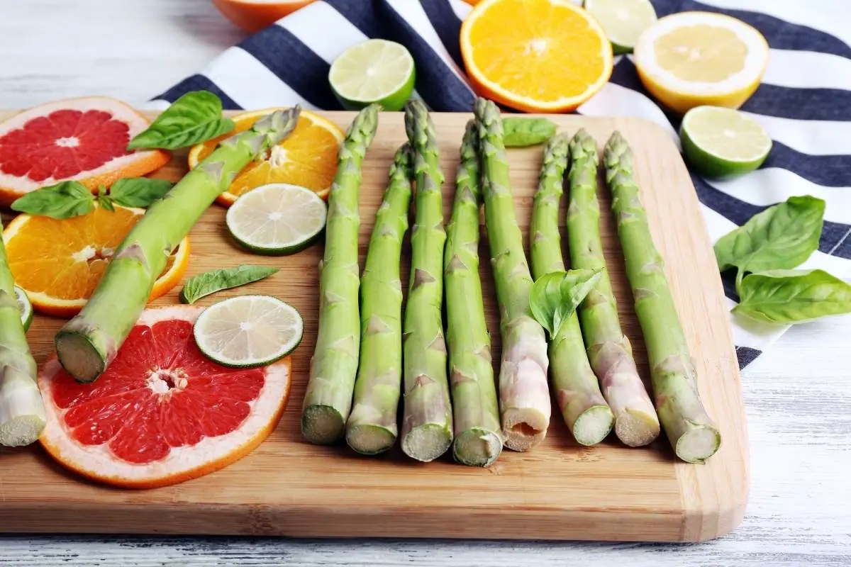 asperges aux oranges et pamplemousse