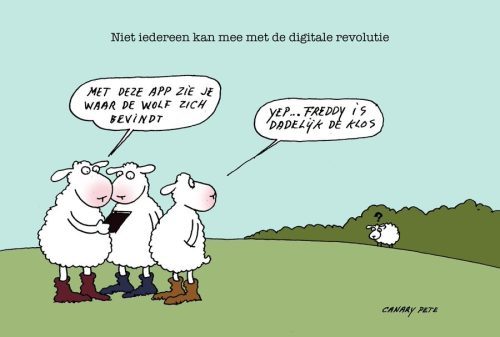 schaap digitale revolutie Niet iedereen kan mee met de digitale revolutie