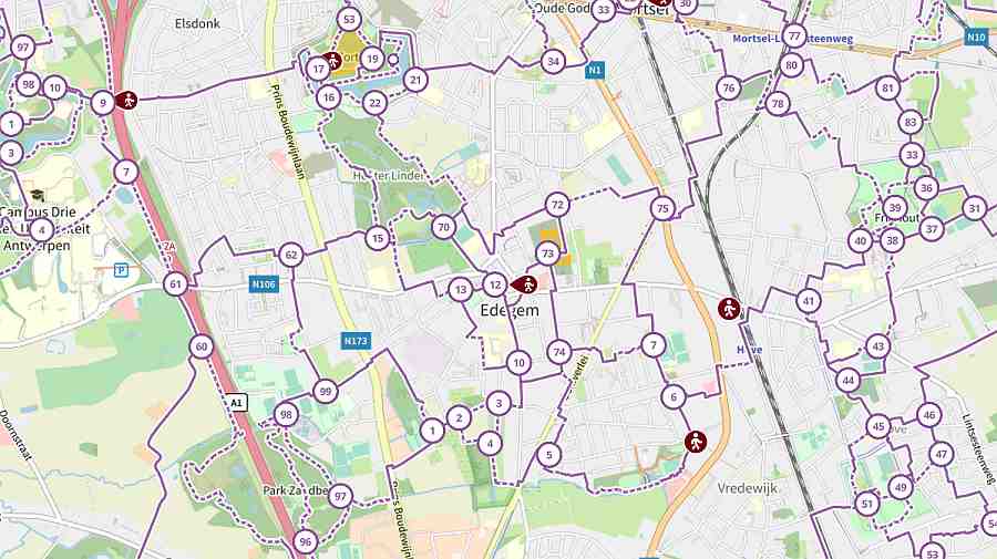 Wandelknooppunten Edegem