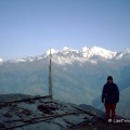 Uitzicht op Langtang gebergte