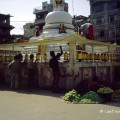 Kathmandu, het pleintje wordt geschilderd