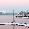 Roze avond nabij Harstad