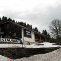 Restaurant in de sneeuw