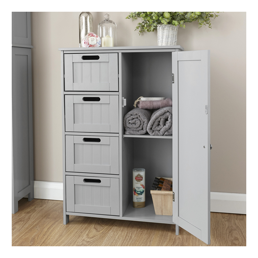 Grey Bathroom Multi Storage Unit - One Stop Furniture Shop