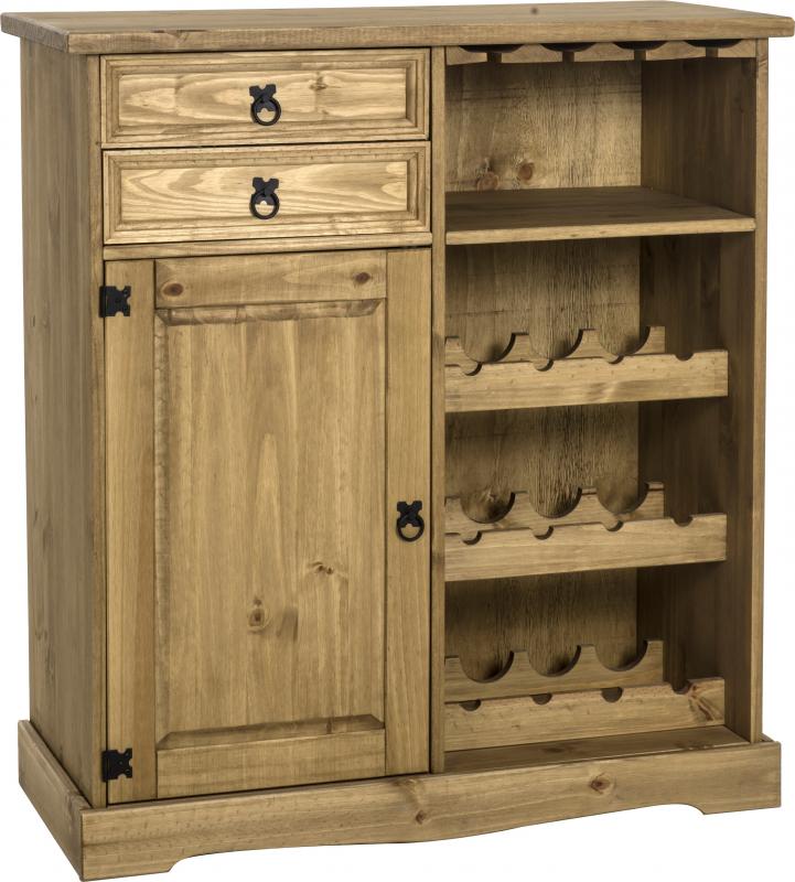 Corona Mexican Pine Sideboard Wine Rack One Stop Furntiure Online