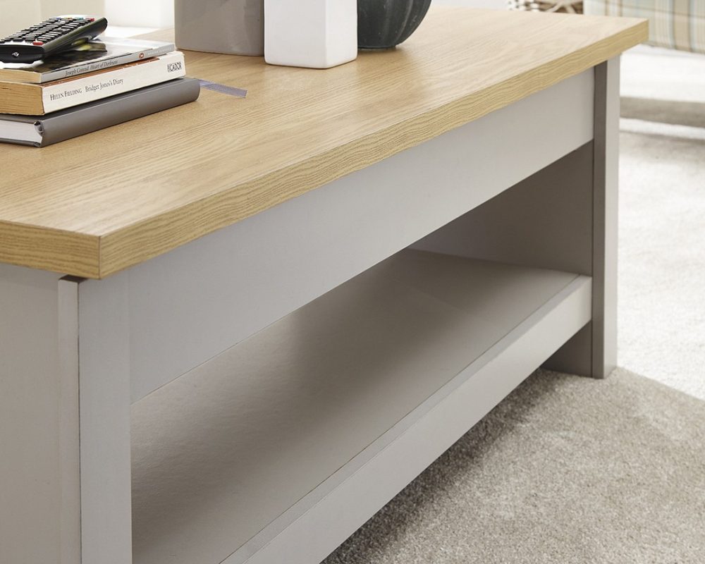 Lancaster Grey Sliding Top Storage Coffee Table - One Stop ...