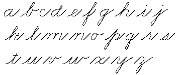 example of cursive writing