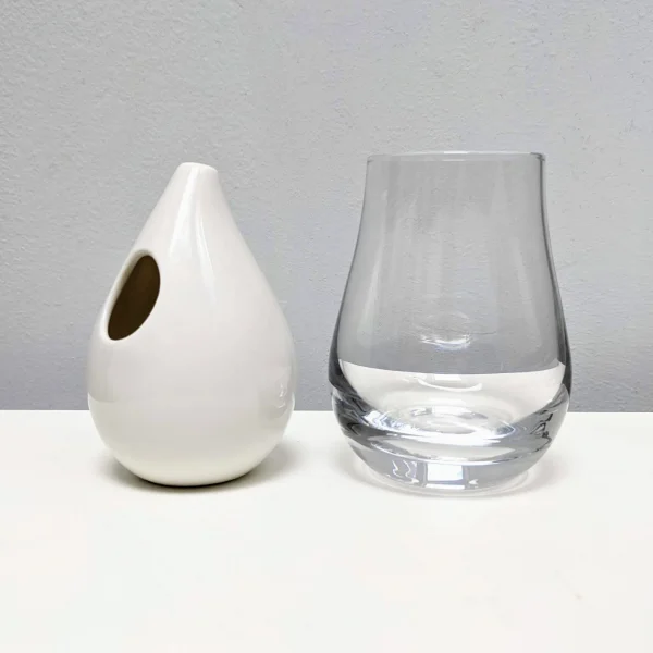 Spey Dram glass next to Ooshky jug