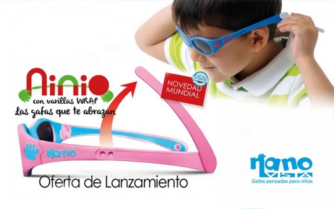 Ninio con varillas Wrap, las gafas que te abrazan…