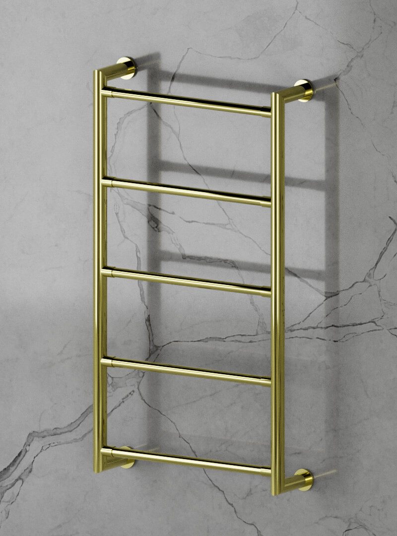 Brushed brass 2025 electric towel rail