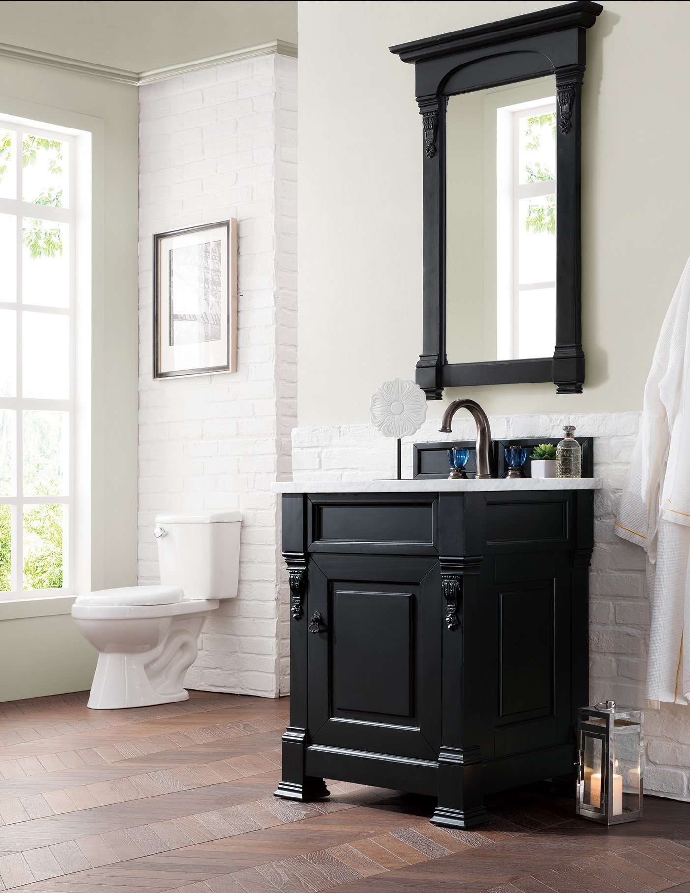 Black single sink vanity deals