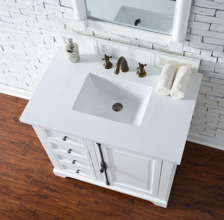 Providence 36" Single Bathroom Vanity Cottage White Opus Artis