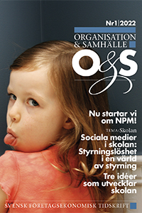Organisation och samhälle, Svensk företagsekonomisk tidskrift