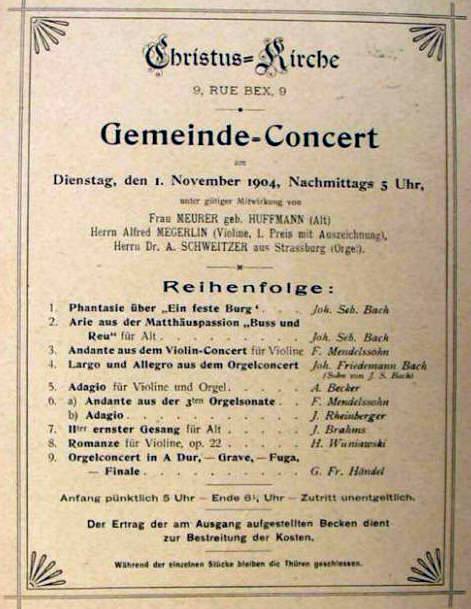 original program of the concert