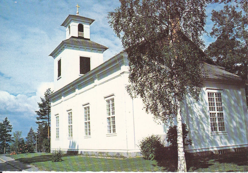 Vykort från Örträsk - Örträsk kyrka