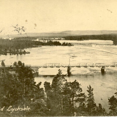 Umeelf vid Lycksele
Gust. S. Bodéns Bok & Pappershandel
Skickat 16/11 1920
Ägare: Åke Runnman
9x14