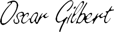 Pianist København. Oscar Gilbert Logo