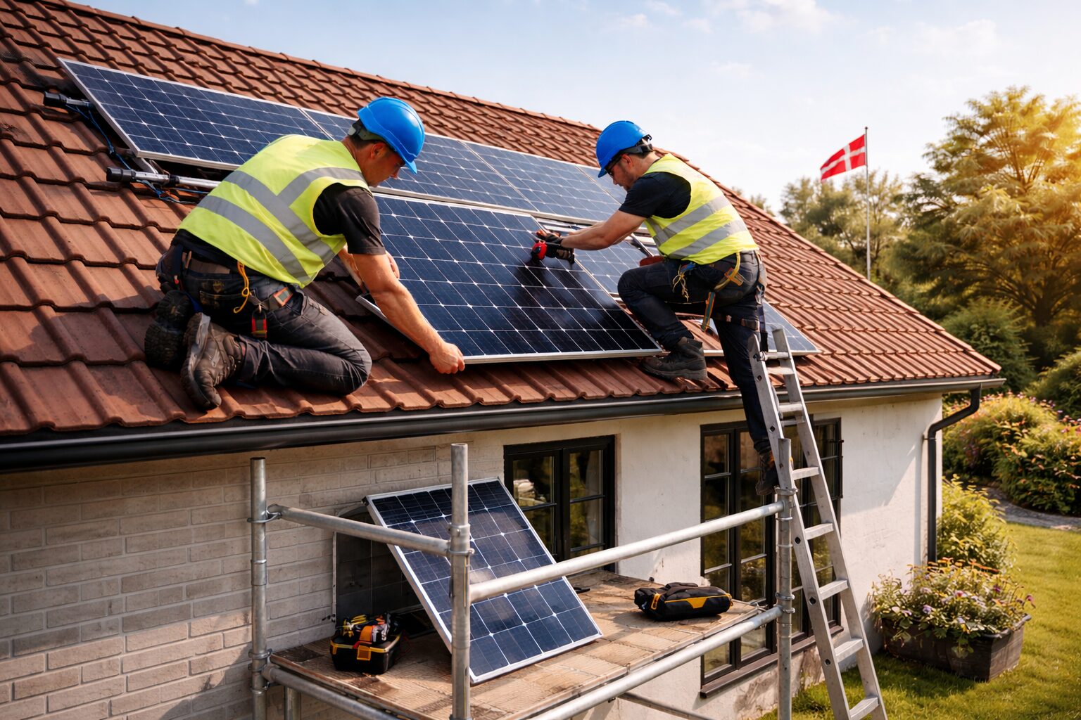 Solceller paa tag