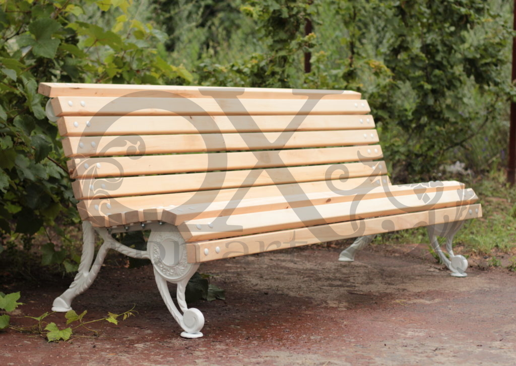 Vrijlating toxiciteit catalogus Gietijzeren houten tuinbank “Klassiek” - OX Iron Art