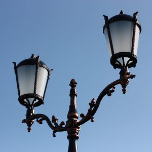 Lamppost, street lamp “Giant”; 2 lanterns H410