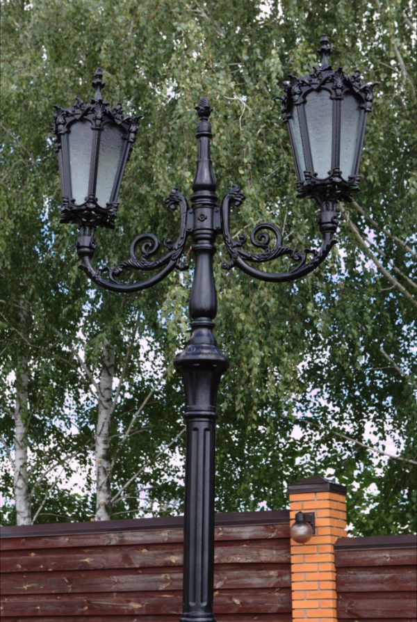 Lamppost, street lamp “Orchid”; 2 lanterns H363