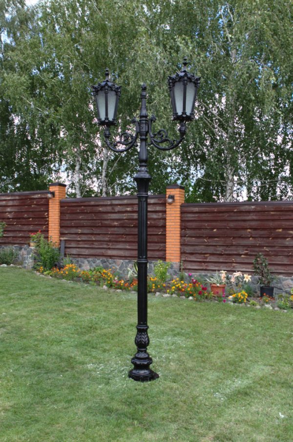 Lamppost, street lamp “Orchid”; 2 lanterns H363