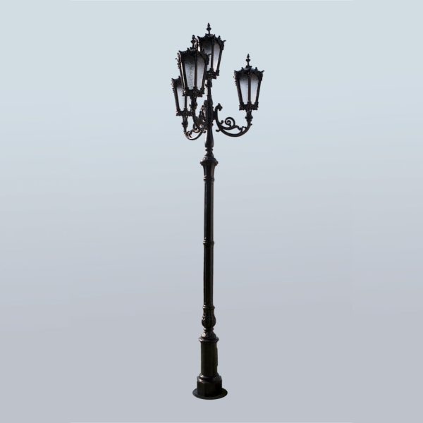 Lamppost, street lamp “Orchid”; 4 lanterns H438