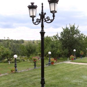 Lamppost, street lamp “Paris-Royal” with 2 lanterns H3m43