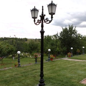 Lamppost, street lamp “Tulip”; 2 lanterns H337