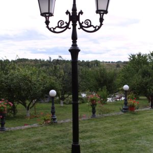 Lamppost, street lamp “Tulip”; 2 lanterns H342