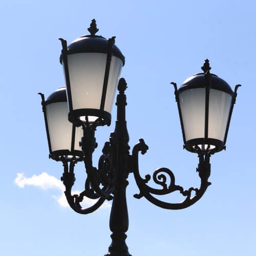 Lamppost, street lamp “Tulip”; 3 - 5 lanterns H413 detail