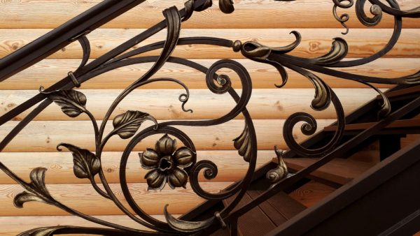 Wrought iron balustrade “Clematis” detail 2